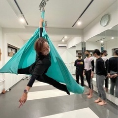 エアリアルヨガ　体験レッスン　『オーシャン ハート』の画像