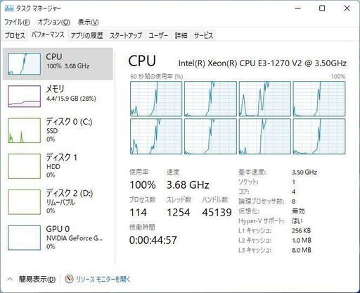 全国発送OK【ゲーミングPC】Wi11認証済(10可)/メモリ16GB/XeonE3-1270V2(i7相当)/GTX760