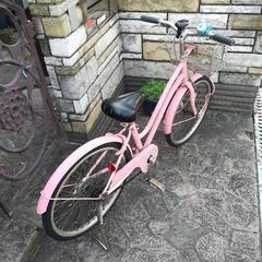 子供用20インチ自転車【ピンク色】の画像