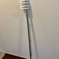 物干し竿　1.4m〜2m 伸縮あり　固定用クリップ付き