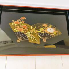 美品です。　紀州塗りお盆トレーの画像