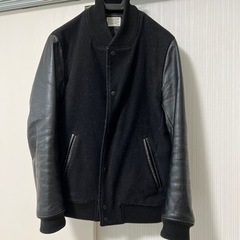 【3/22まで】スタジャン　牛革　黒【値下げしました】