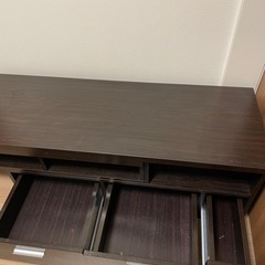 テレビボード　ダークグレー　収縮可能の画像