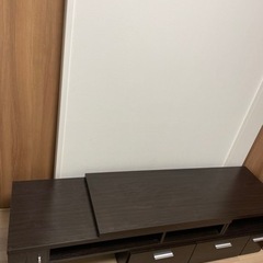 テレビボード　ダークグレー　収縮可能の画像