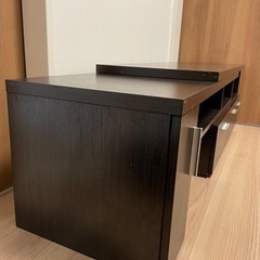 テレビボード　ダークグレー　収縮可能の画像