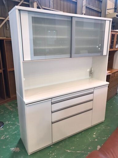 【愛品館八千代店】松田家具　スライド扉キッチンボード　1680