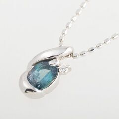 K18WG アレキサンドライト・ダイヤモンド ネックレス 品番n...