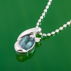 K18WG アレキサンドライト・ダイヤモンド ネックレス 品番n21-88の画像