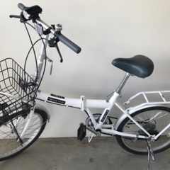最終値下げ！SHIMANO 6段変速切替付　折りたたみ自転車　3...
