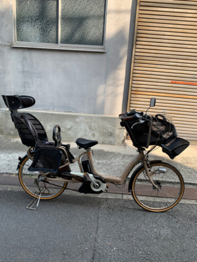 【中古】子ども乗せ　電動アシスト付き自転車　3人乗り【防犯登録抹消済】