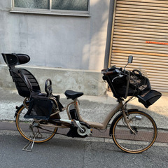 【中古】子ども乗せ　電動アシスト付き自転車　3人乗り【防犯登録抹消済】