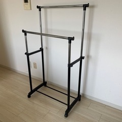 アイリスオーヤマ ハンガーラック ダブル 耐荷重16kg PE-...
