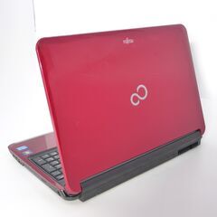 新品高速SSD Wi-Fi有 ノートパソコン 富士通 AH56/C 赤色 中古良品 15.6型