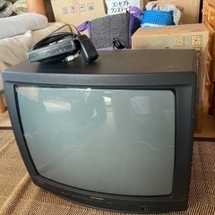 ブラウン管アナログテレビ　と　地デジチューナー　のセット