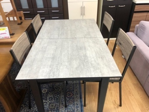 【リサイクルサービス八光　田上店　配達・設置OK】松田家具　4人掛けダイニングセット