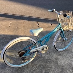 7年間使用の女の子用22インチ自転車の画像