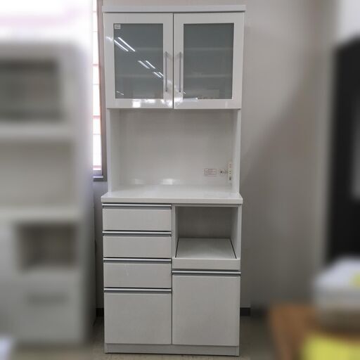 ニトリ食器棚幅80クリスナ80KB-WH