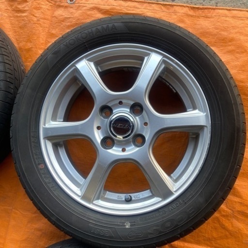 ?軽自動車用 155/65R14 6分山ラジアルタイヤ、アルミホイールセット