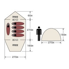 Captain stagテント4-5人用　タンプ２点セット新品の画像