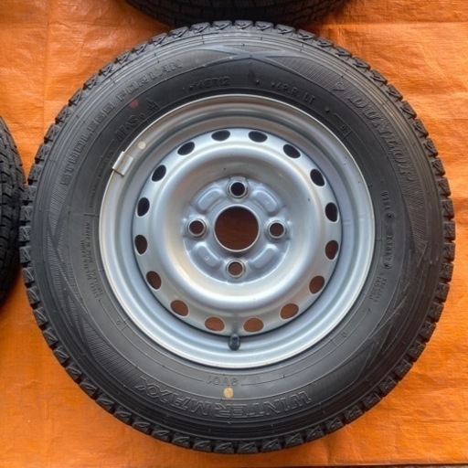?145R12 6PR 8分山スタッドレス、スチールホイールセット