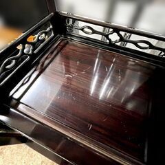 黒檀 飾り棚 茶箪笥 彫刻 アンティーク レトロ 和風 