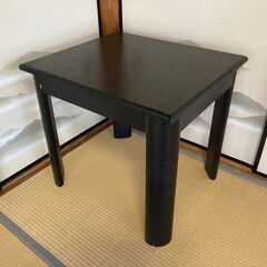 【引き取り限定、キズ、汚れあり】サイドテーブル 黒 メーカー不明　