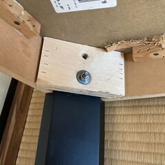 【引き取り限定、キズ、汚れあり】サイドテーブル 黒 メーカー不明　の画像