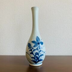 花瓶⑱ 壺形 砥部焼 栖山作 フラワーベース 花器 生け花