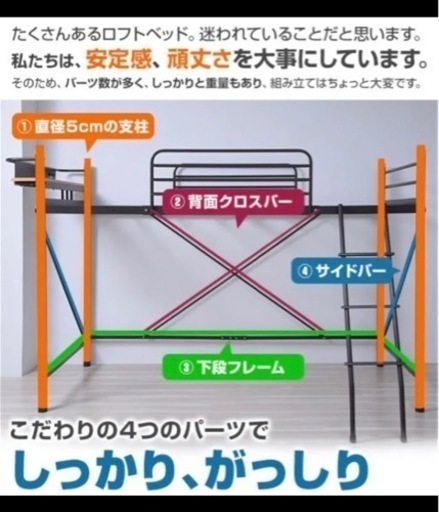 中古　ロフトベッド