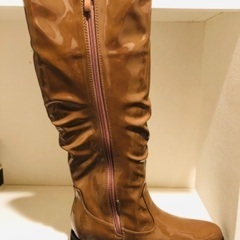 新品未使用24.5cmランズエンドのレディなロングレインブーツの画像