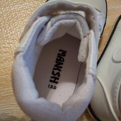 子供　靴　スニーカー　白　13.0の画像