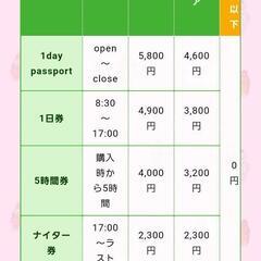 ジャングルジャングル　スキー場　リフト券2枚の画像