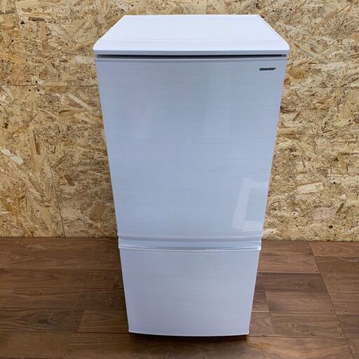 【SHARP】 シャープ ノンフロン冷凍冷蔵庫 容量137L 冷蔵91L 冷凍46L SJ-D14D-W 2018年製