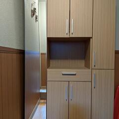 靴箱&食器棚&棚&テレビ台&カーテン黃　3/27〜3/31AM取引希望