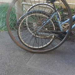 人力車のタイヤの画像