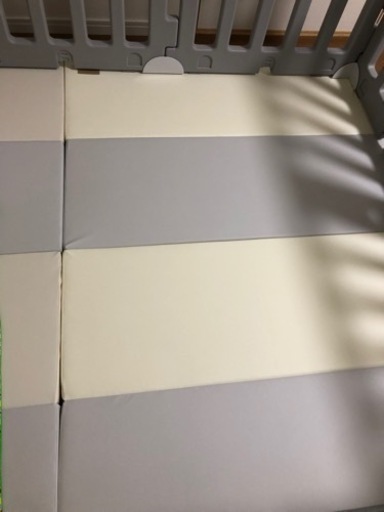 caraz プレイマット ベビーマット 4段 120×160×4cm グレー×ホワイト