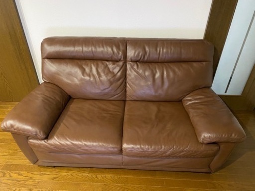 2人用本革ソファ(NZ637KD DBR)