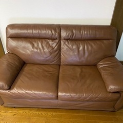 2人用本革ソファ(NZ637KD DBR)