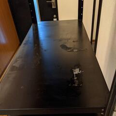 黒スチールラック　キッチン　棚　収納　４段　倉庫　の画像