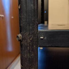 黒スチールラック　キッチン　棚　収納　４段　倉庫　の画像
