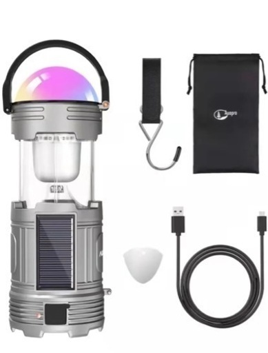 LEDランタン USB充電式 乾電池 【郵送可、着払い】ソーラー スマホ充電可 テント アウトドア