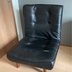 1人掛けレザーソファ(一部破れてます)