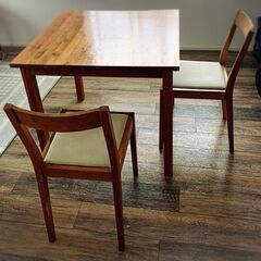 【無印良品】2人掛け　ダイニングセット　テーブル　チェア 2脚 ...