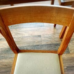 【無印良品】2人掛け　ダイニングセット　テーブル　チェア 2脚 タモ材 80×80 ダークブラウン MUJI の画像