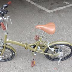 【ほぼ新品】6段ギア折りたたみ自転車 小径車