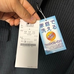 【新品未使用】メンズ リクルートスーツ セットアップ グレー ストライプの画像