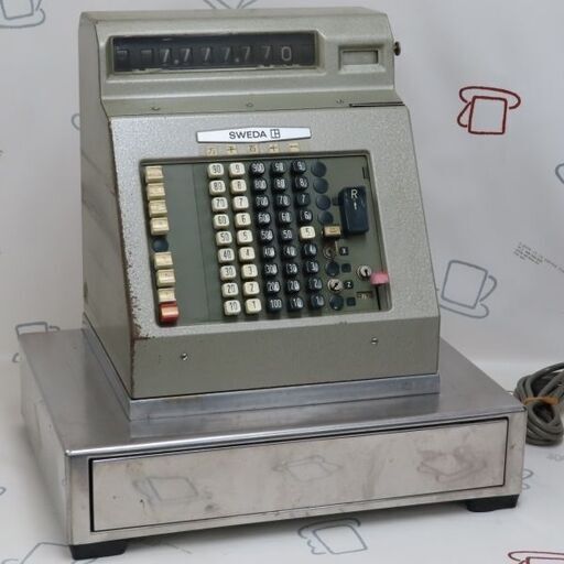 ♪SWEDA/スエダ モデル46 スウェーデン製 レジスター/レジ 昭和レトロ ジャンク♪