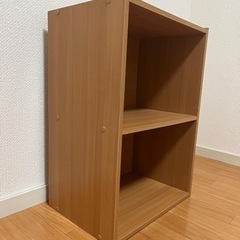 カラーボックス 二段 ナチュラルの画像