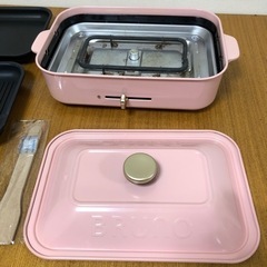 ブルーノ　コンパクトホットプレート　ピンク　
