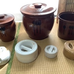 漬物用壺　漬物石  一つでもどうぞ